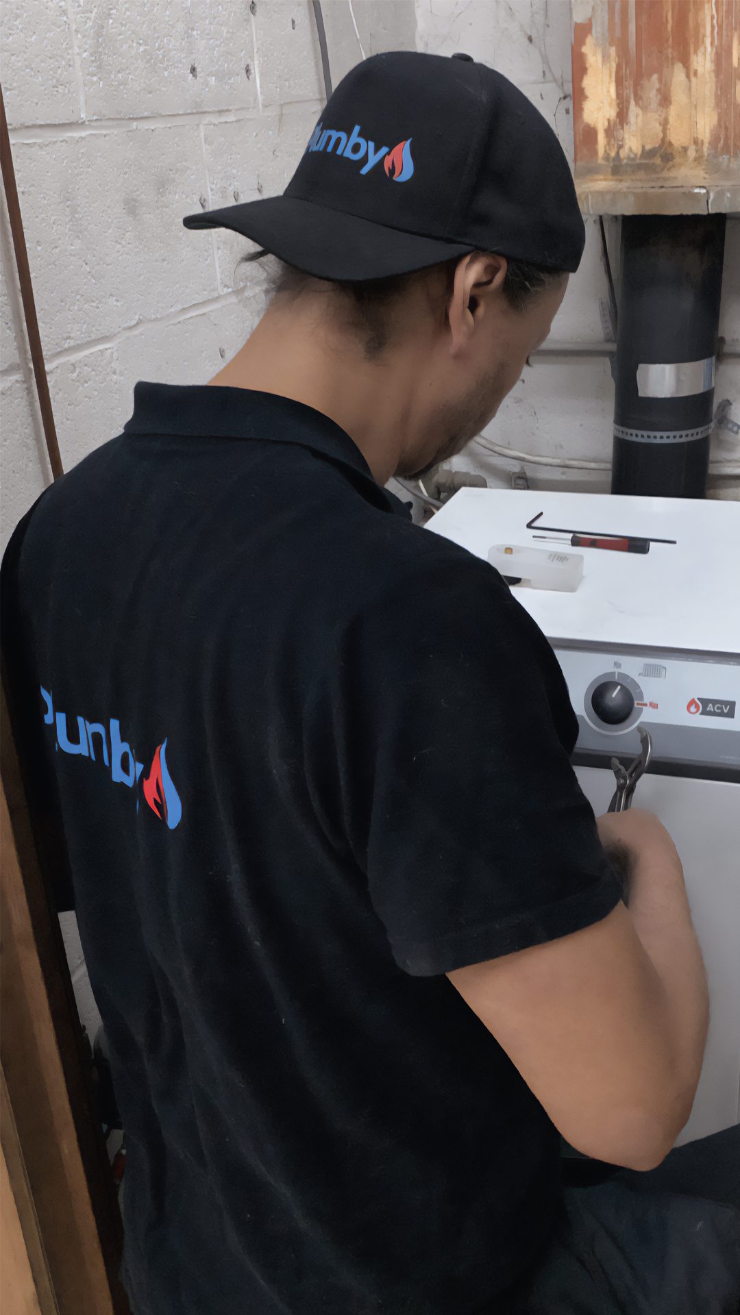 Reparatie van ACV ketel door Plumby technieker